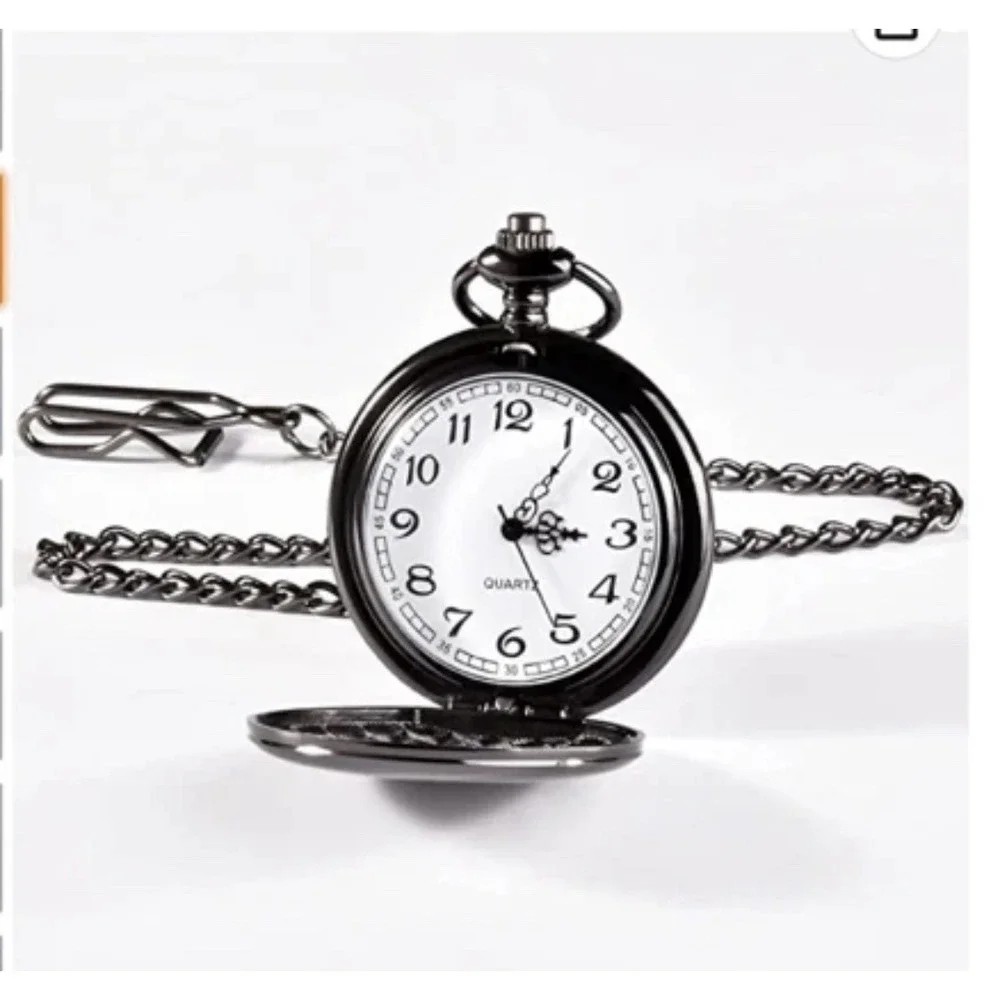 Engraved Pocket Watch With Chain For‎ Dad Hero Holidays Birthdays Party's